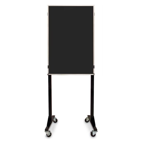 United Visual Products Sliding Door Wood Corkboard, 60"x36", Cher, UV9004OCS-CHERRY-SURF UV9004OCS-CHERRY-SURF - main